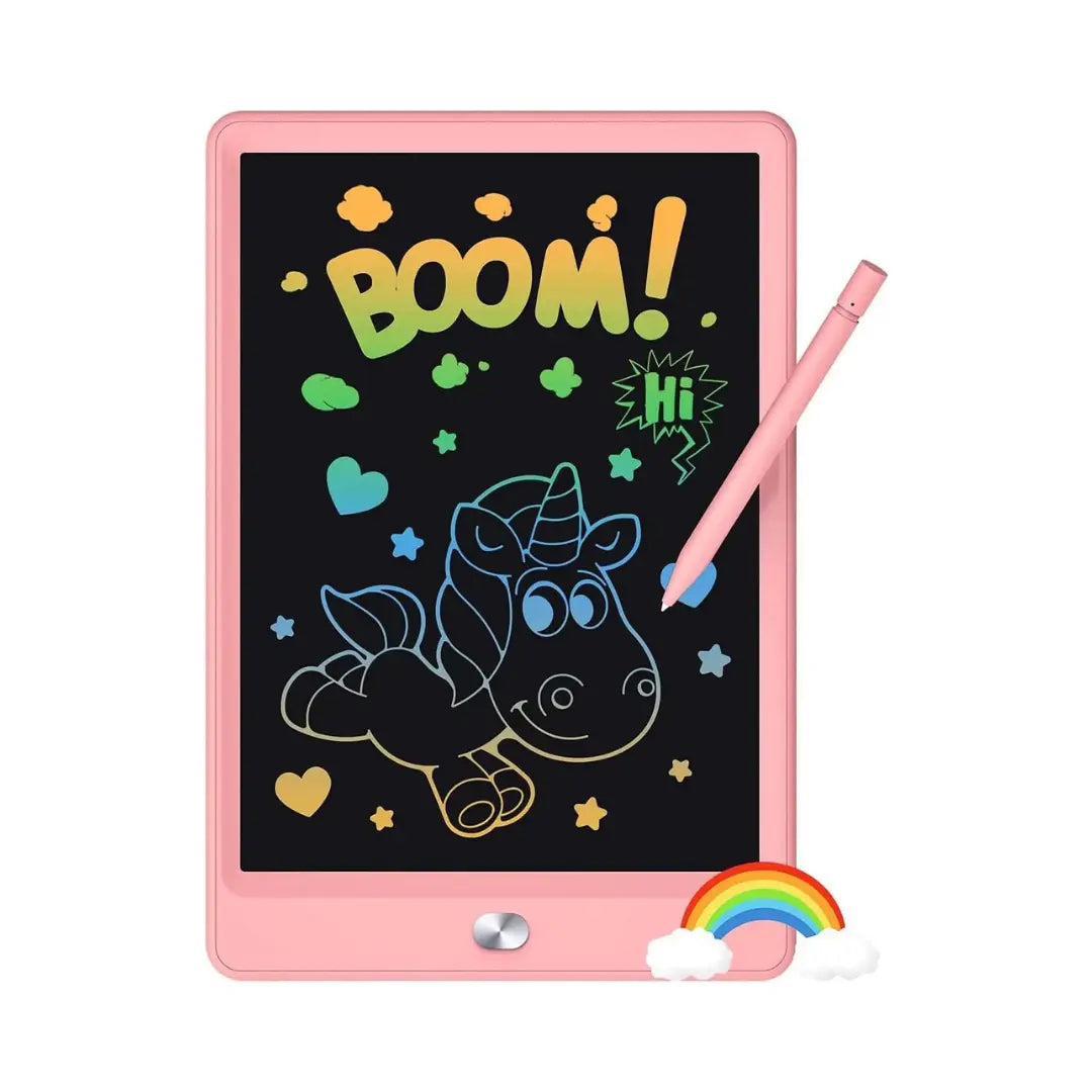 JUNI LCD Writing Tablet - Pink 8.5-Inch Reusable Digital Notepad