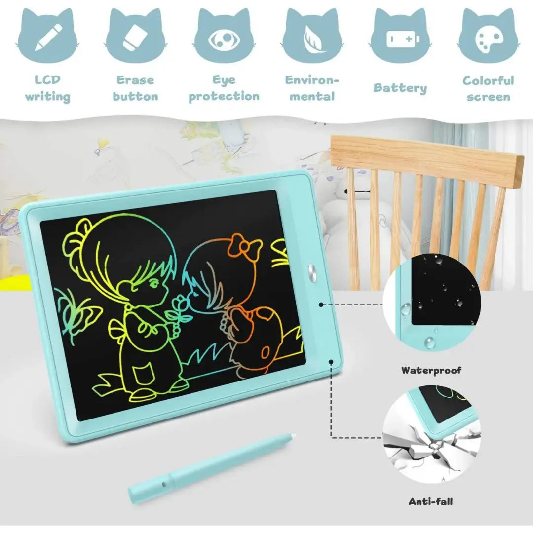 JUNI LCD Writing Tablet - 8.5-Inch Reusable Digital Notepad for Kids & Adults