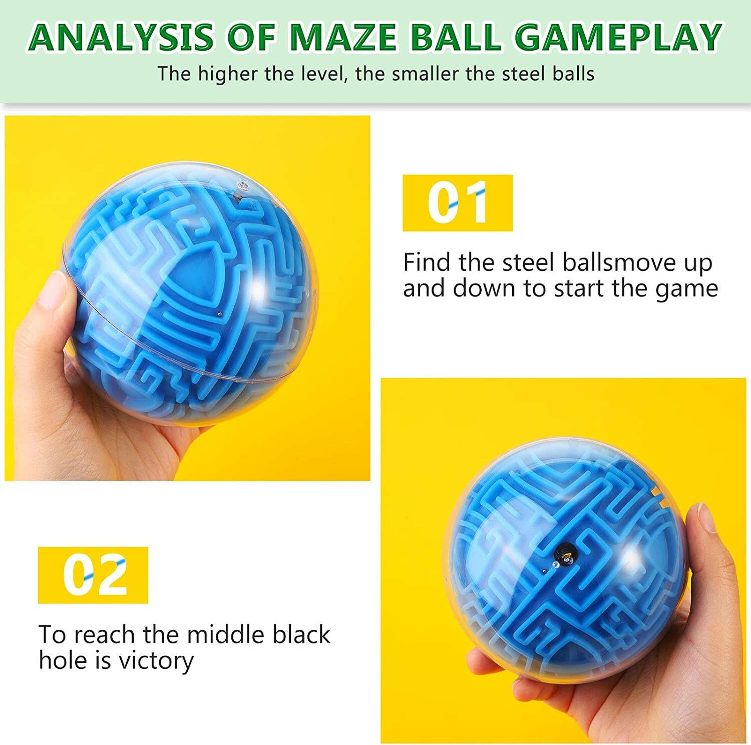 3D Sequential Memory Maze Ball Puzzle - Gravity-Driven Brain Teaser - Juni